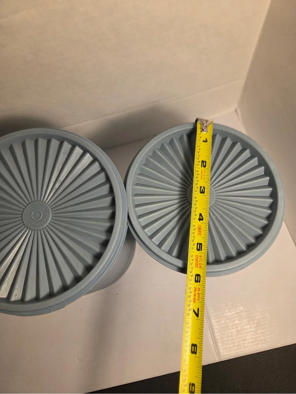Set Of 3 Vintage Tupperware Nesting Canisters Light Blue Country With Lids
